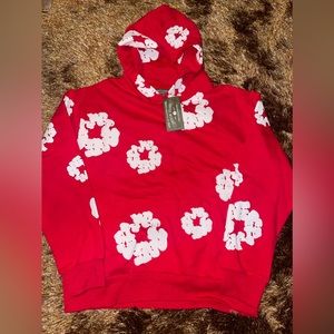 Denim Tears The Cotton Wreath Hoodie Red